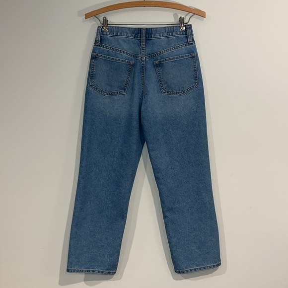 OLD NAVY Youth 12 High Rise Slouchy Straight Jeans Light Wash Denim 90s Inspired - Picture 5 of 8